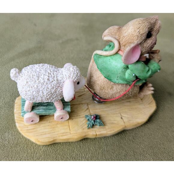 1996 Mouse Tales Hillman Mouse Figurine "I'll Play My Drum For Him" Enesco VTG - Picture 8 of 10